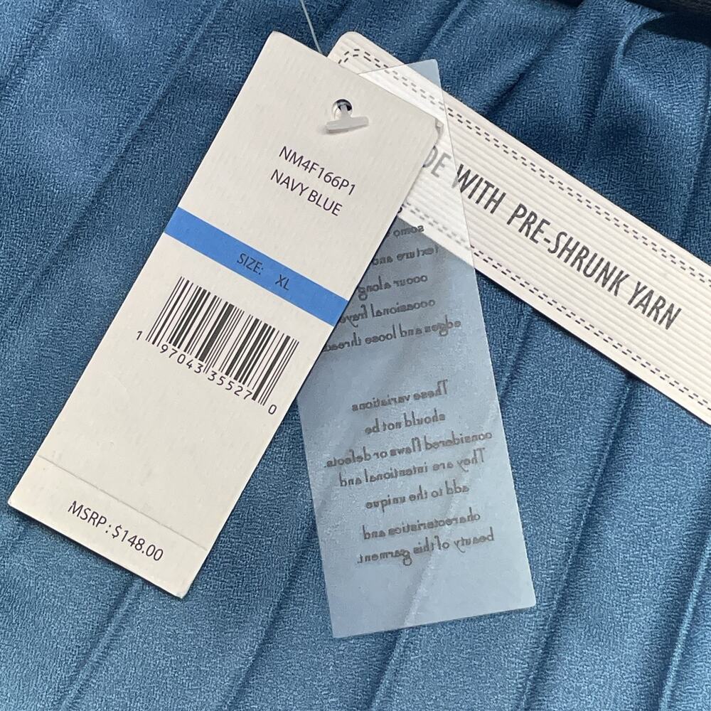 NWT Nanette Lepore XL Ombre Pleated Midi Dress Black/Blue Long Slv Classic FLAW - Picture 9 of 13
